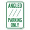 Signmission Angle Parking Only With Bidirectional Arrow 1 Heavy-Gauge Alum. Sign, 12" x 18", A-1218-24346 A-1218-24346 - alternate 1